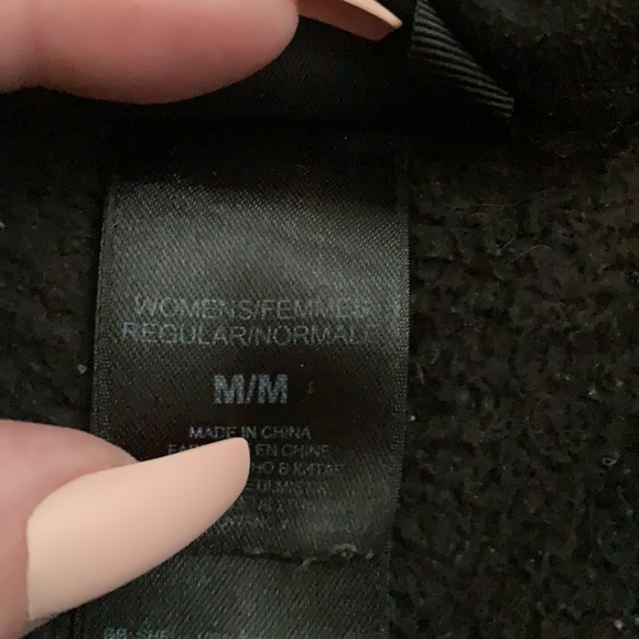 The North Face Fuzzy Full zip jacket all black & white - Picture 7 of 14